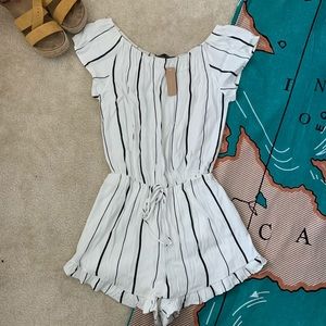 NWT Honey Punch Stripped Romper